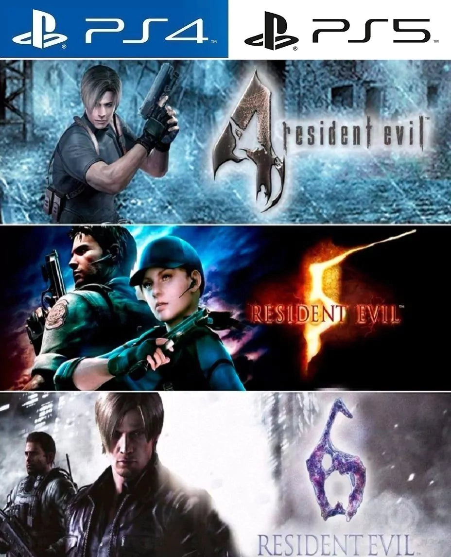 Resident Evil 4 , 5 , 6 Triple Pack PS4 | PS5