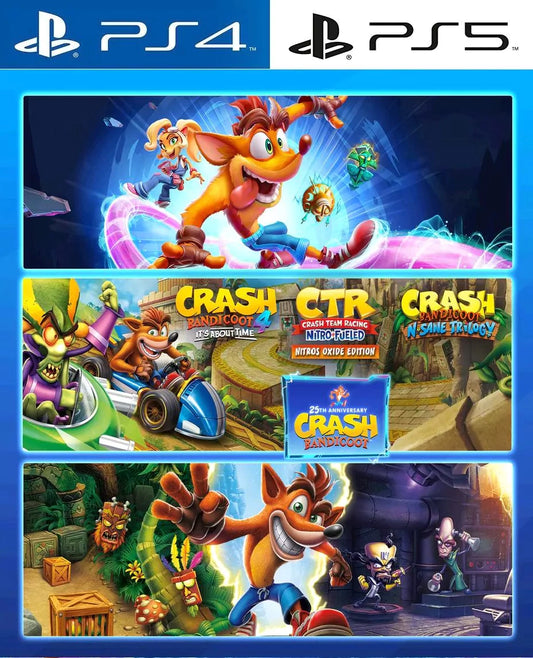 Crash Bandiccoot 4 + Crash Trilogy + Crash Nitro Crashiversary Pack PS4 | PS5